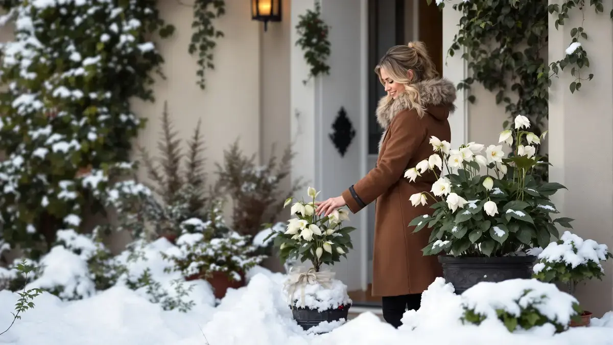Tato zimní květina dobře známá může proměnit smutný vchod v kouzelné místo i pod sněhem